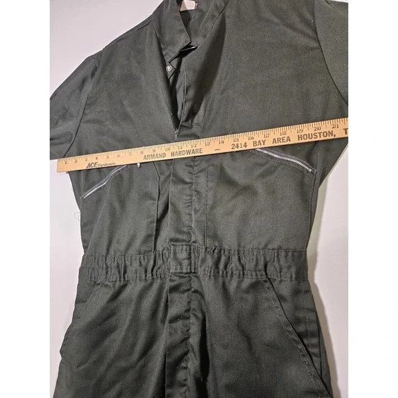 Vintage Walls Army Green Work Mechanics Coveralls - Picture 6 of 16
